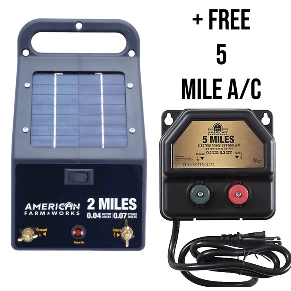 American Farmworks Other 2 Mile Solar Electric Fence Charger Free